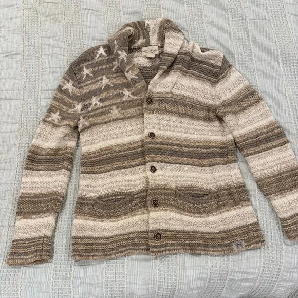Denim & Supply Ralph Lauren Stars & Stripes Shawl Collar Cardigan M - Picture 1 of 6